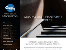 Tablet Screenshot of musikschule-pianissimo.de